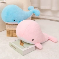 44cmkawaii whale plush pillow cushion toy cute soft cartoon stuffed animal baby sleeping pillow kid girlfriend christmas present