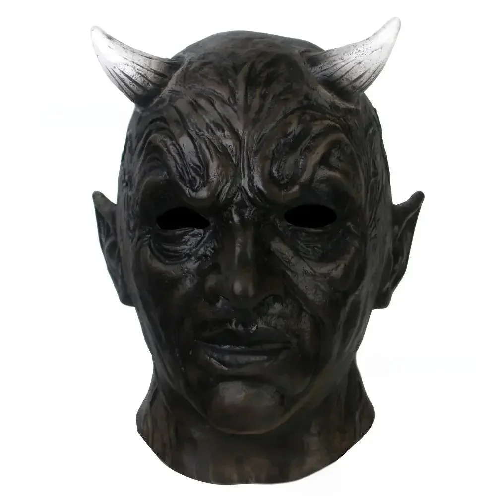 Черный дьявол костюм для косплея маска взрослых унисекс латексные маски