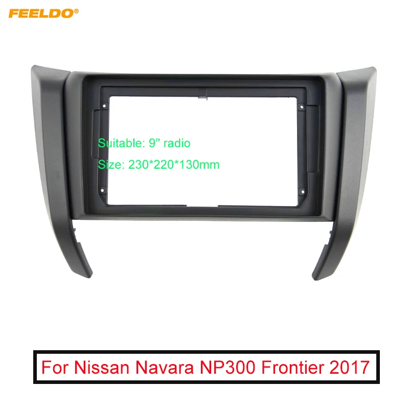 

Car 2Din Audio Face Plate Fascia Frame For Nissan Navara NP300 Frontier 9" Big Screen Radio Stereo Panel Dash Mount Refitting Ki