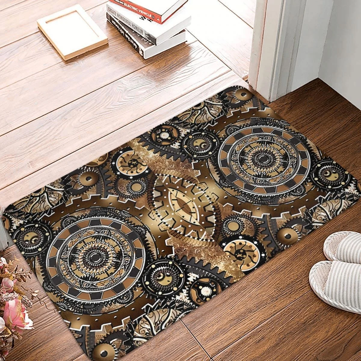 

Mystery Tarot Card Bedroom Mat Steampunk Gear Wall Doormat Kitchen Carpet Balcony Rug Home Decor