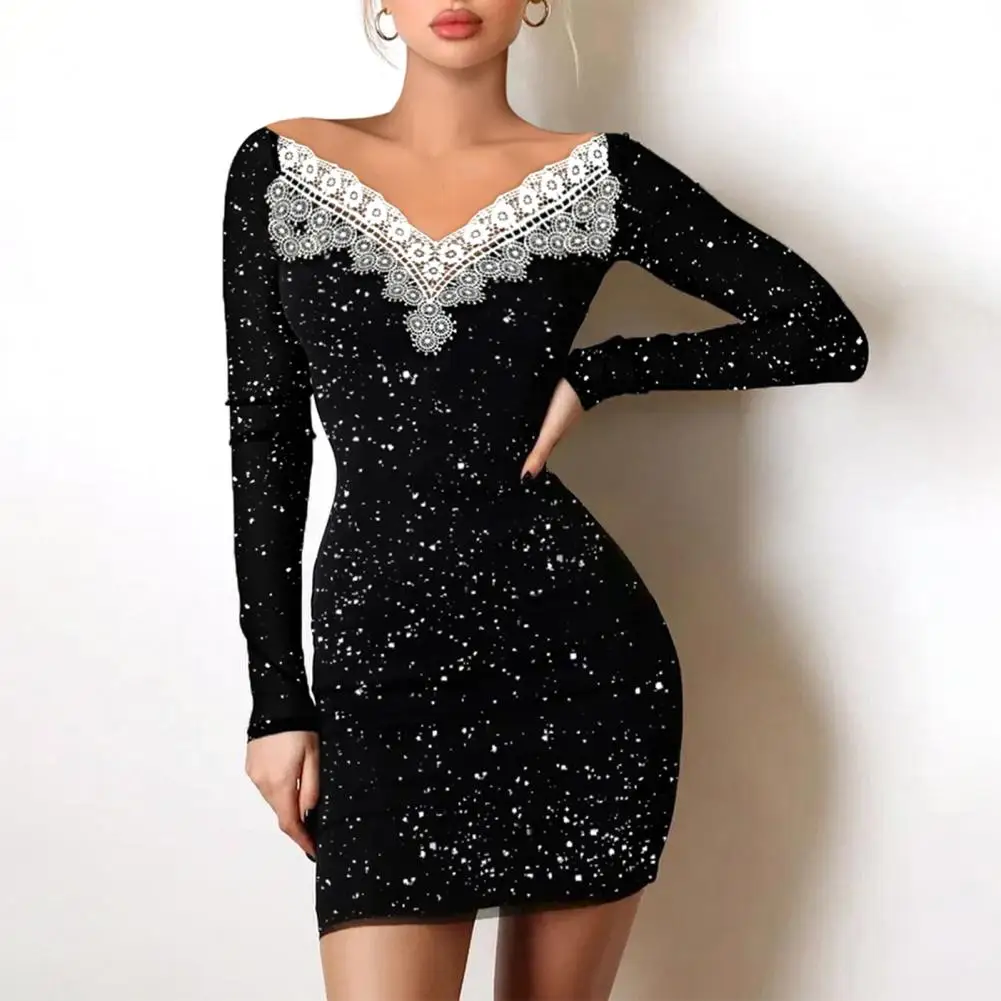 Официальное Платье уличная одежда платье-футляр весна-осень с V-образным вырезом