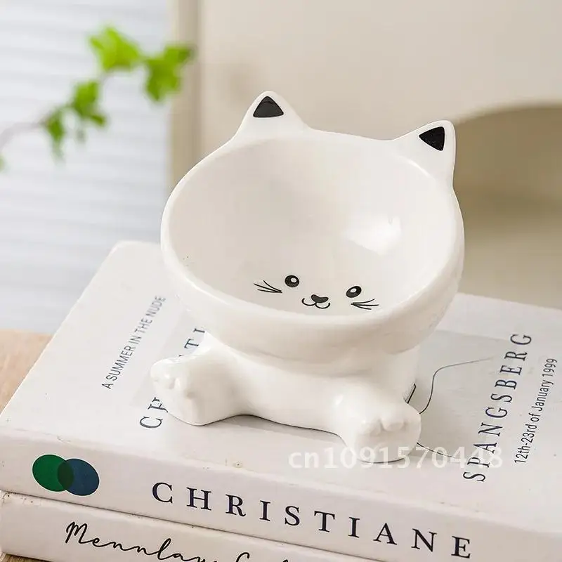 Миска для кошек и собак с косым ртом. Керамические принадлежности кормления