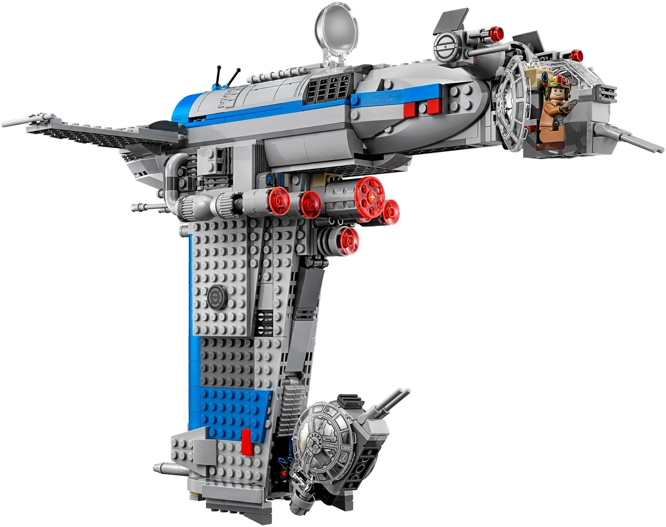 Фото 778 деталей MOC-75188: Конструктор серии «Космические сражения» — модель звездолета-бомбардировщика Сопротивления, технологические кирпичики 10914 для детей №2
