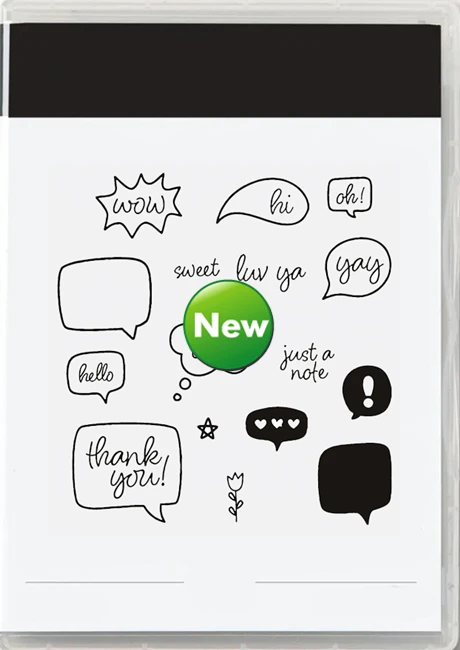 Новейший мини-каталог 2023 вырубные штампы прозрачный штамп диалоговое окно Hi