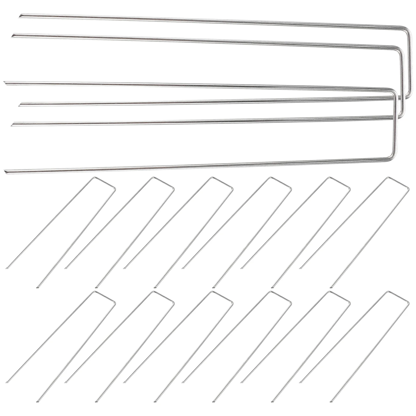 

Stakes U Shaped Staples Ground Pegs Lawn Landscape Nails Sod Fence Fabric Stake Tent Garden Peg Gaskets Metal Fastening