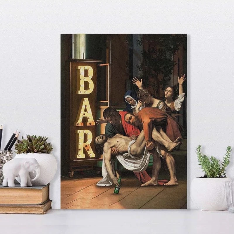 

Canvas HD Prints Jesus Poster Wall Art Christian Home Decoration Humor Painting Modular Bar Pictures Classical Living Room Frame