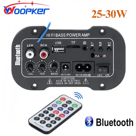 Плата цифрового усилителя Woopker, 25-30 Вт, Bluetooth, 110 В, 220 В