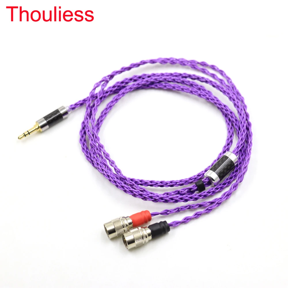 Высококачественные фиолетовые 2,5 мм/4pin XLR сбалансированные посеребренные наушники, улучшенный кабель для Mr колонок Ether Alpha Dog Prime
