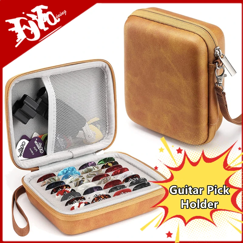 

Новый держатель для гитары, кожаная сумка для хранения на молнии, водонепроницаемая Портативная сумка для хранения аксессуаров для гитары