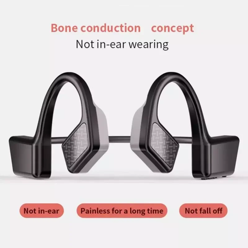 

TWS Earphone Bone Conduction Open-ear Earbuds Handsfree Wireless Earphone Bluetooth-compatible Outdoor Sport Headset With Mic