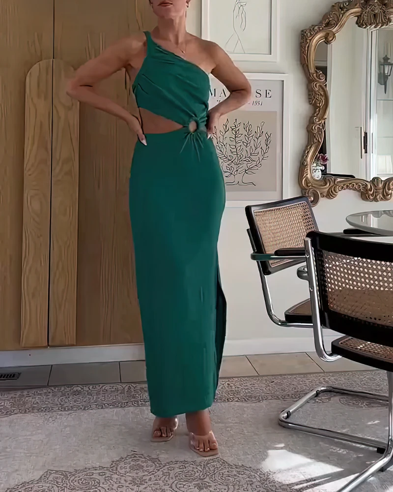 

Сексуальное длинное платье с вырезами на талии В курортном стиле