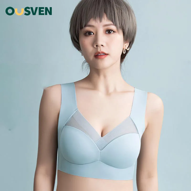 

OUSVEN Plus Size 3XL Tube Top Women Bra Beauty Back Wireless Sports Underwear Push Up Seamless Vest Lingerie