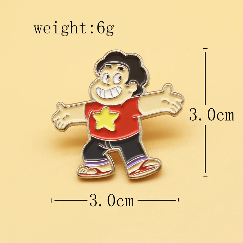 

Steven Universe Cartoon Brooch Anime Movie Peripheral Metal Enamel Badge Jacket Decorative Pin Buckle Enamel Pin clothing gift
