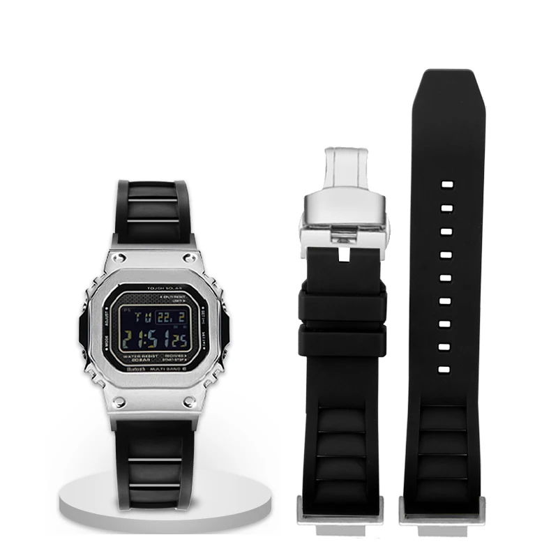 

DW-5600 Rubber Watchband for G-SHOCK Casio GW-B5600 GW-M5610 GM-5600 DW5600/5610 Series Sports Fluororubber Watch Band Strap