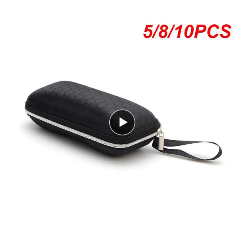 

5/8/10PCS Personalized Antique Storage Boxcase Leather Sunglasses Zipper Box Multicolor Glasses Box Delicate Storage Boxes Flat