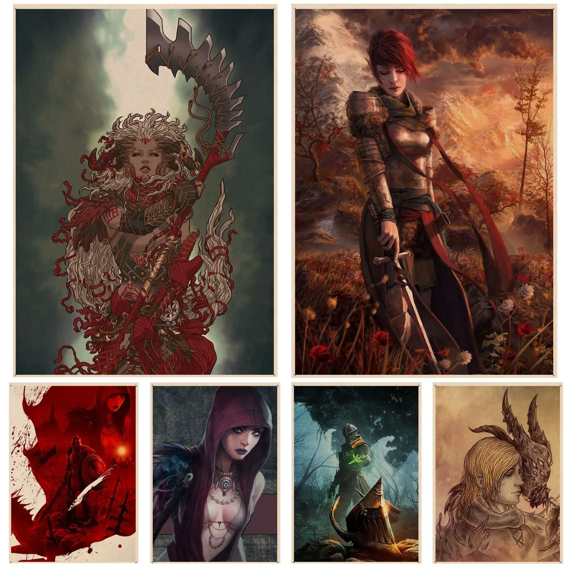 

Dragon Age Inquisition Anime Posters Vintage Room Bar Cafe Decor Home decor