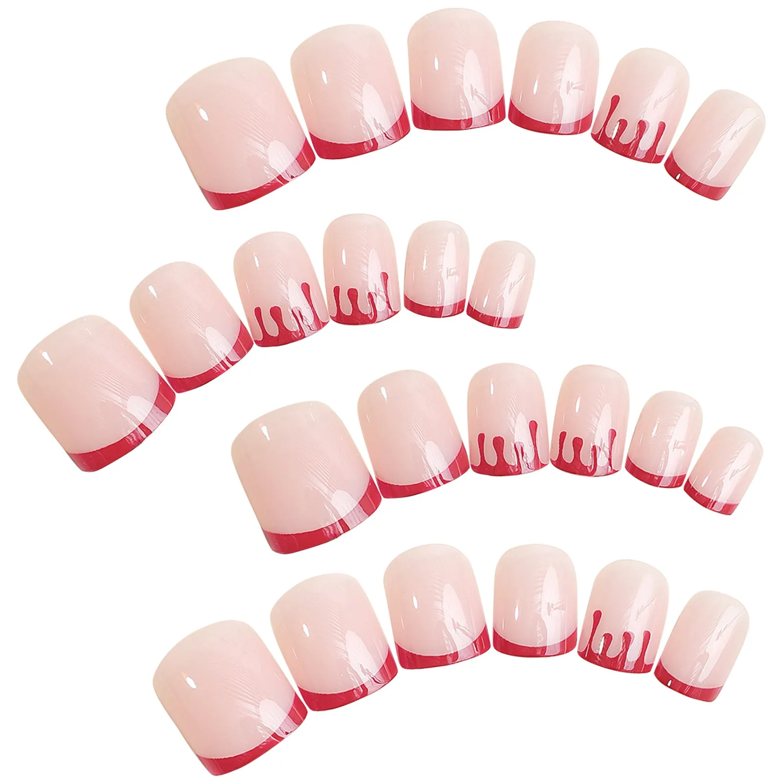 24 шт. поддельные ногти в виде паутины