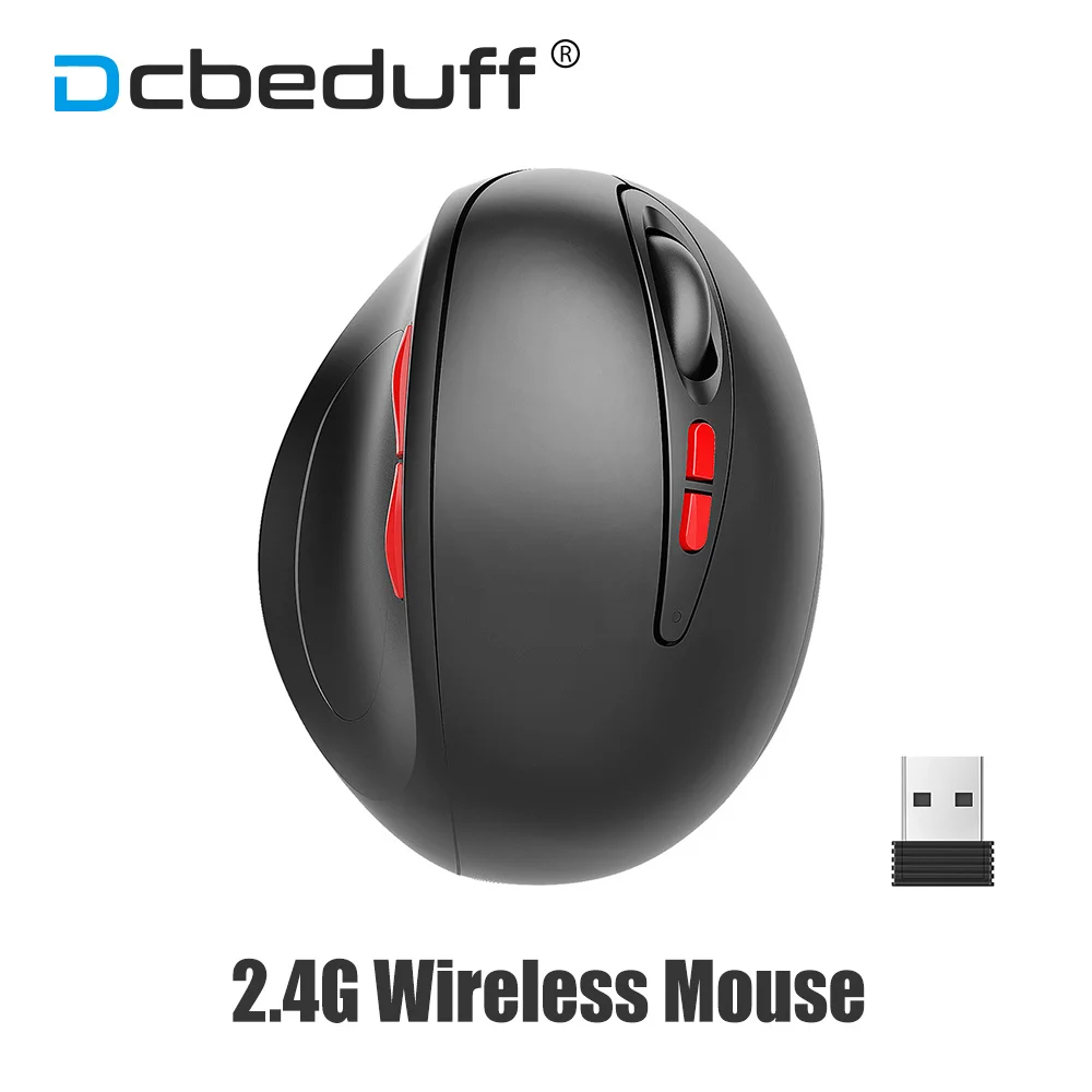 

Мышь компьютерная беспроводная эргономичная Вертикальная с 4 кнопками, 2400 DPI