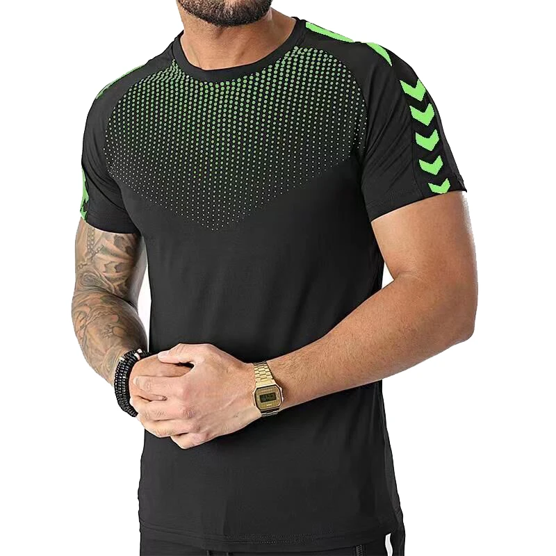 Футболка мужская компрессионная короткий рукав спортивная одежда для спортзала