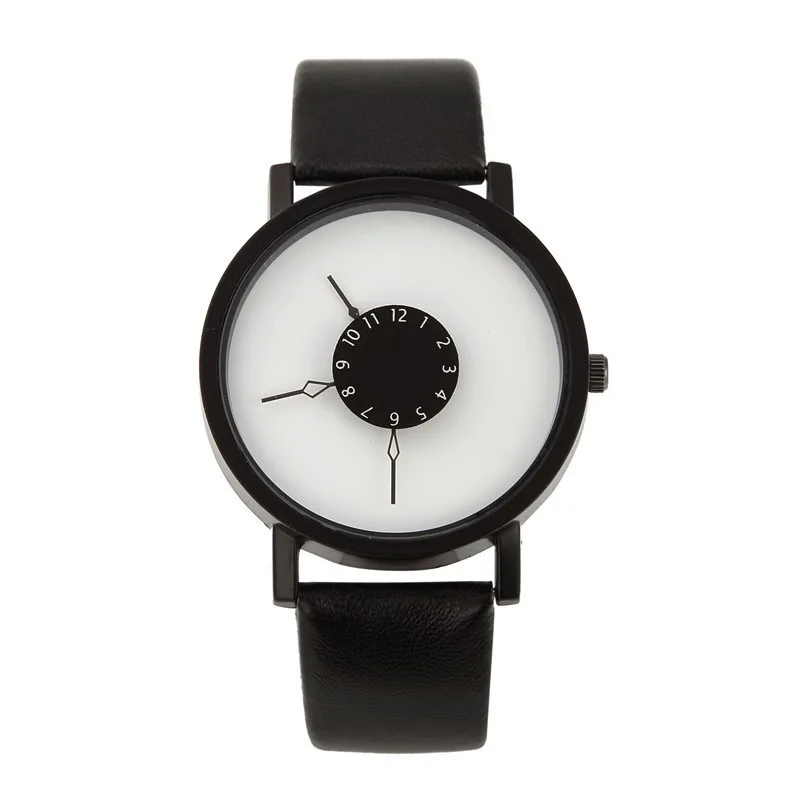 

Парные часы, повседневные кварцевые часы с кожаным ремешком, женские и мужские креативные цифровые часы с циферблатом