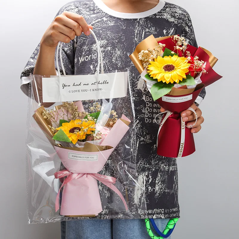 

Креативный Подсолнух Звездный сухой цветок мыло букет розы неувядающий цветок ручной работы подарок на день Святого Валентина на День Мате...