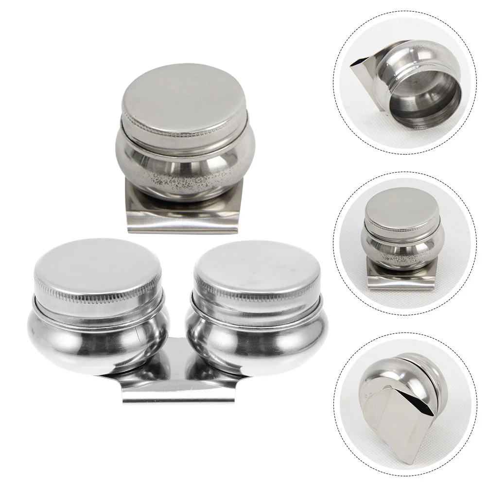 

2Pcs Turpentine Dipping Pot Small Gouache Dippers Watercolor Paint Container