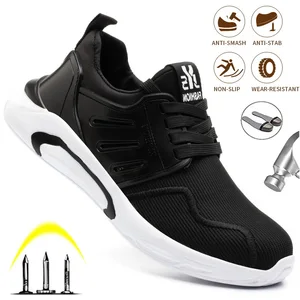 New Indestructible Shoes For Men Safety Shoes Puncture Proof Anti-puncture Anti-smash Work Shoes Protective Security Boots