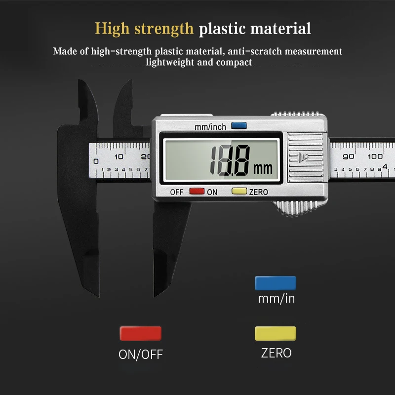 

6 inch Electronic Vernier Caliper Digital Caliper 150mm Calliper Micrometer Digital Ruler Measuring Tool 0.1mm Digital Ruler
