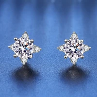 925 sterling silver diamond earrings new womens 0 5 carat moissanite earrings wedding jewelry one piece on behalf of the hair