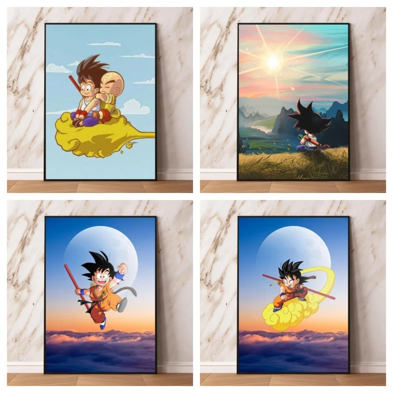 

Canvas Paintings Anime Dragon Ball Goku Living Room Wall Art Home Christmas Gifts Picture Aesthetic Poster Decoration Paintings