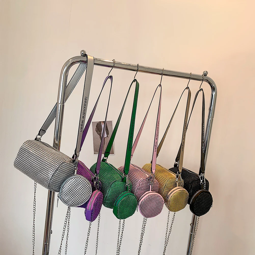 

Stylish Women Rhinestones Evening Crossbody Bag Shiny Dinner Party Shoulder Underarm Bag Chic Handbag for Women