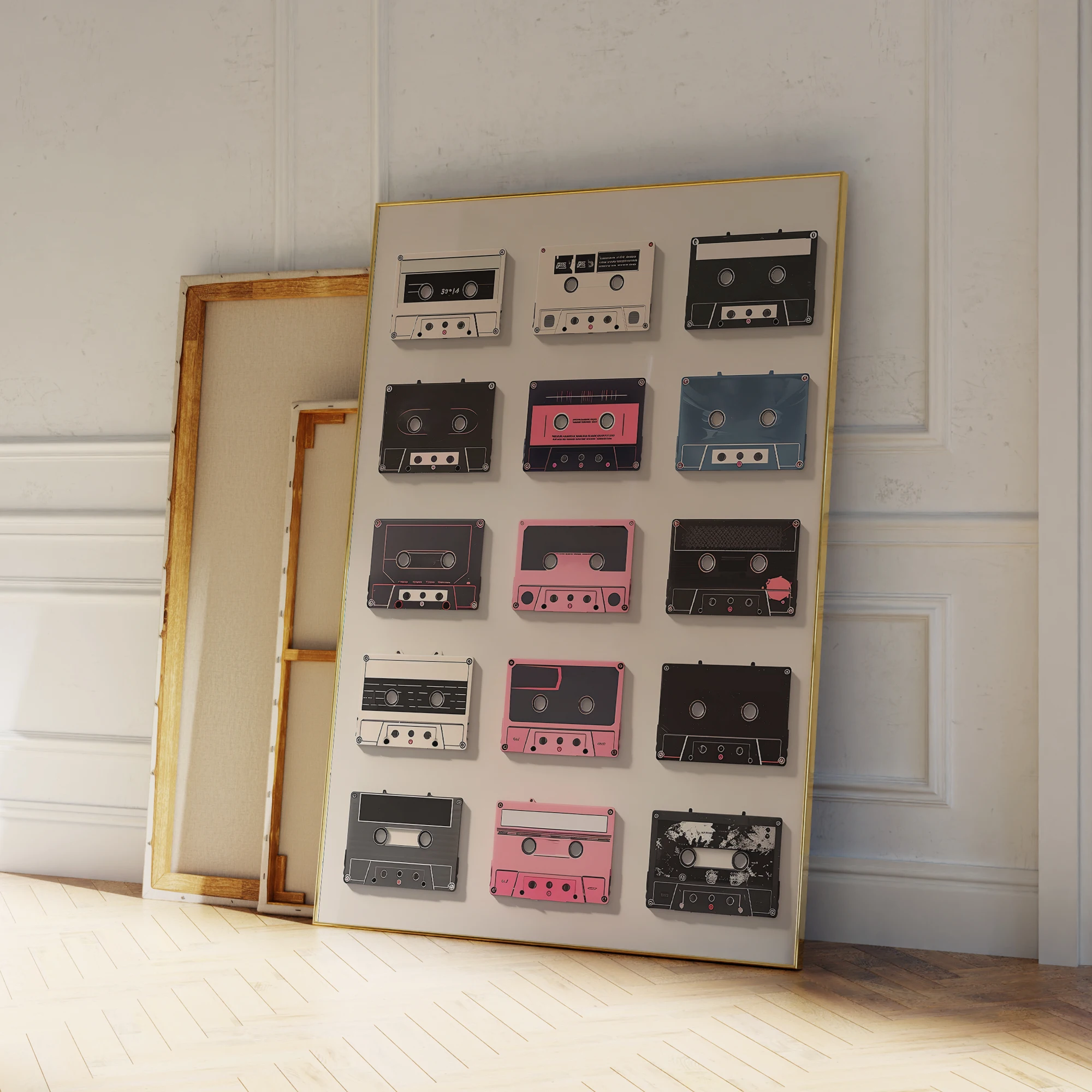 

Винтажные аудиокассеты принты на холсте