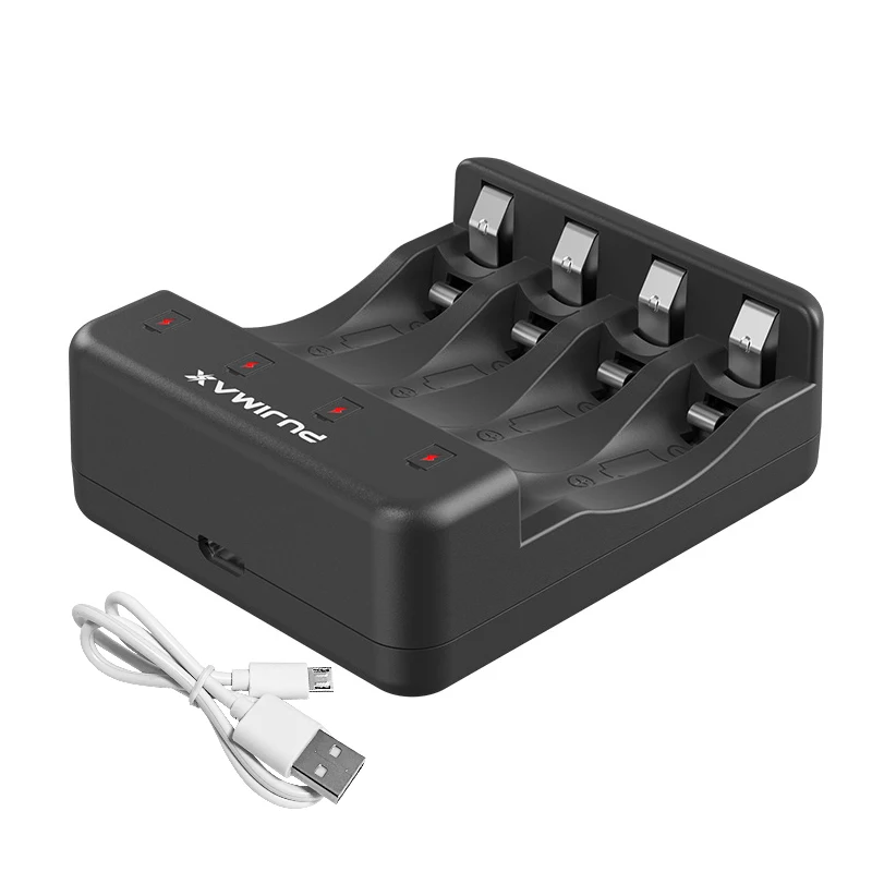 

4-slot Smart Ni-Zn Battery Charger Indicator Charging Cable Smart Fast Charging With LED For Rechargeable Ni-Zn Battery