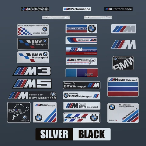 3D алюминиевая металлическая наклейка Bmw с логотипом, наклейка для Bmw M Performance E46 E90 E60 F30 F10 E39 F20 E87 E36 G20 G30 E70 E92 F31 X5