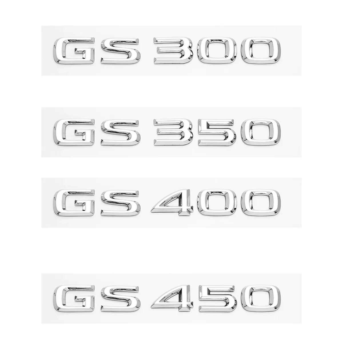 3D хромированные глянцевые черные буквы из АБС-пластика GS300 GS350 GS400 GS430 GS450 эмблема