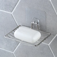soap rack wall mounted soap holder cup box stainless steel soap sponge dish tray bathroom accessories self adhesive