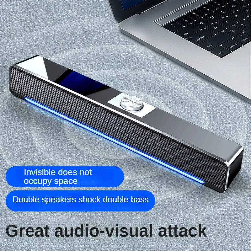 

Computer Audio Home Desktop Desktop Long Wired Bluetooth Speaker Subwoofer Loudspeaker Subwoofer