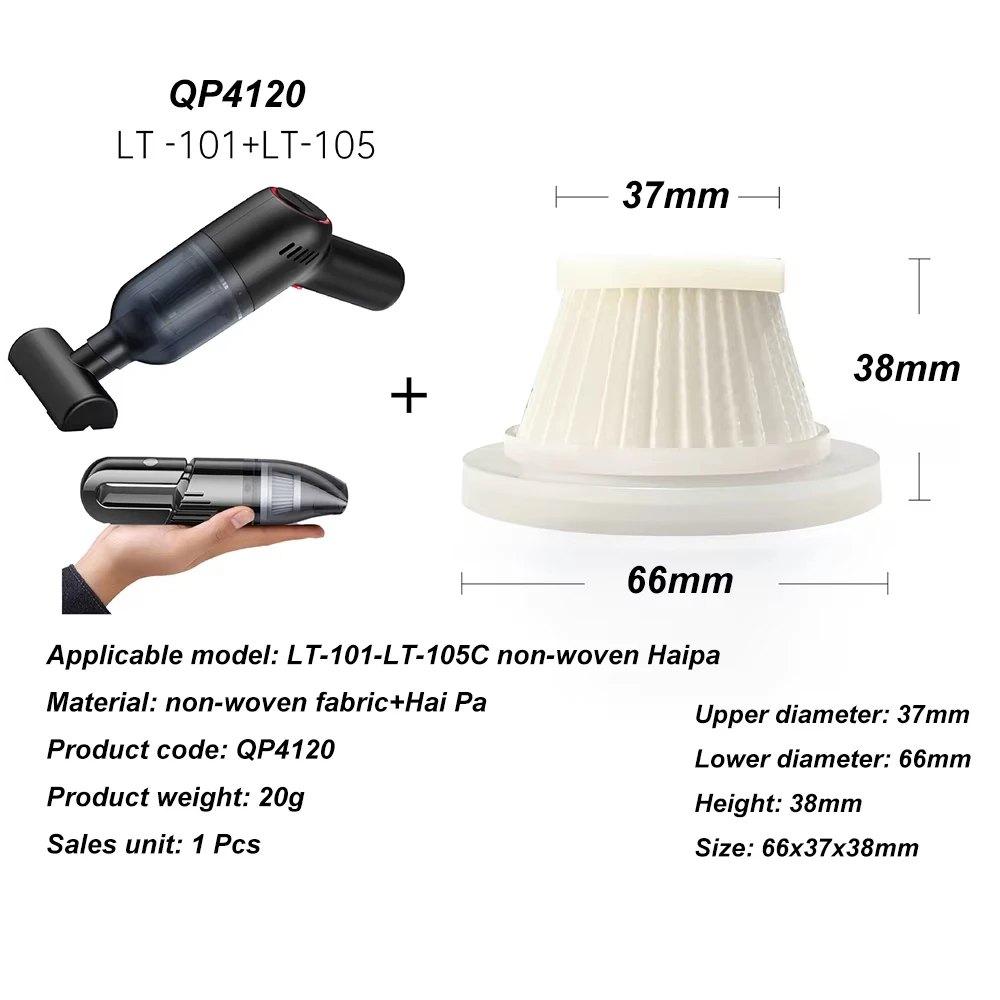 

Картридж фильтра для пылесоса HEPA Аксессуары для ручного пылесоса с фильтрующим элементом из нетканого материала из нержавеющей стали