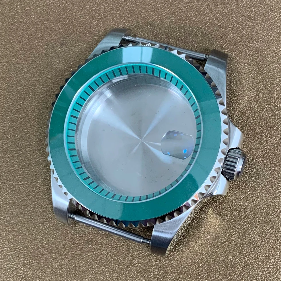 Часы 40 мм чехол сапфировое стекло нержавеющая сталь 316L зеленая внутренняя тень