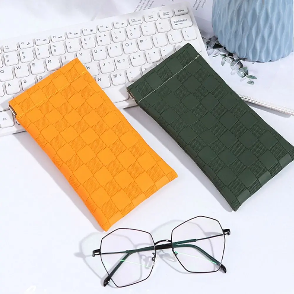 

PU Leather Glasses Bag Fashion Pressure Resistant Eyewear Protector Lipstick Pouch Students