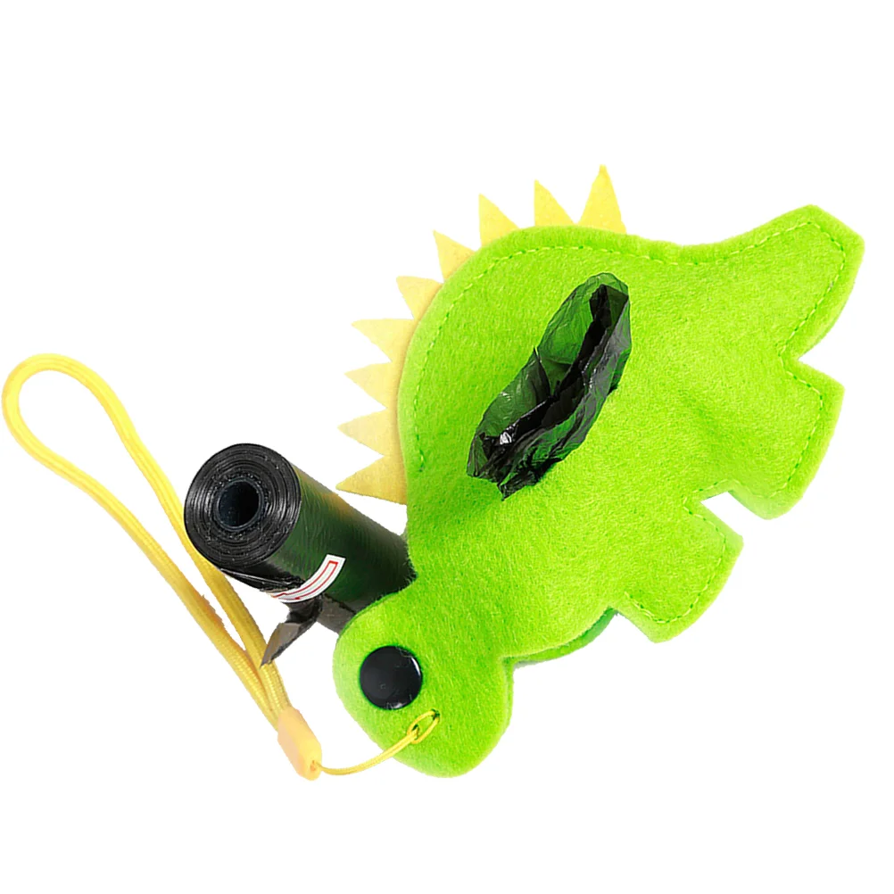 

Waste Bags Dispenser, Simulation Felt Poo Bag Holder Portable Outdoor Garbage Carrier Cartoon Waste Storage Organizer Collector