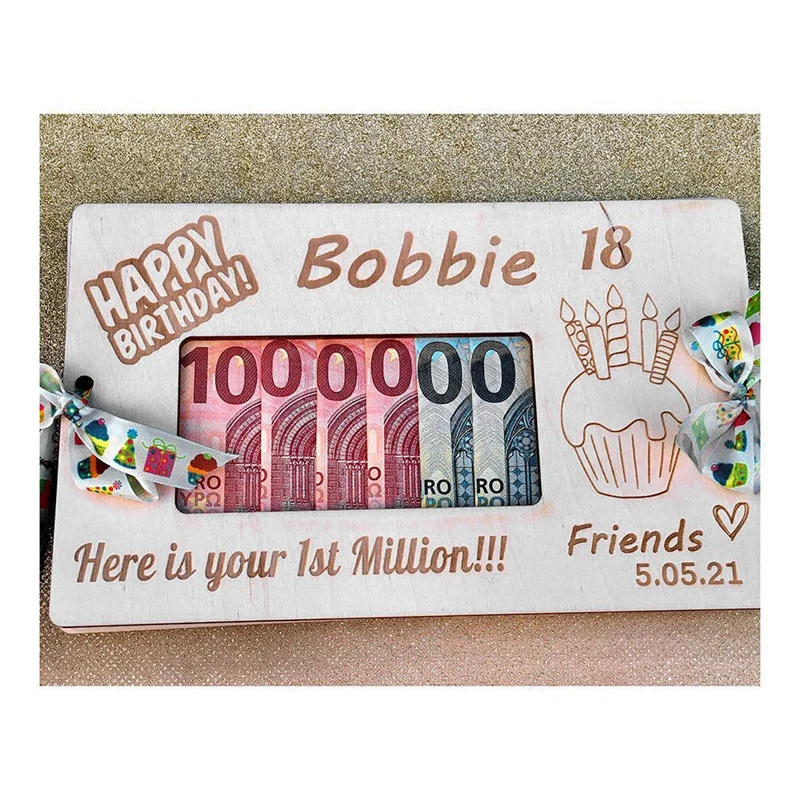 

Personalised Wooden Money Gift Box Birthday Gift Box For Cash Money Gift Envelope Money Gift Idea 14X22cm