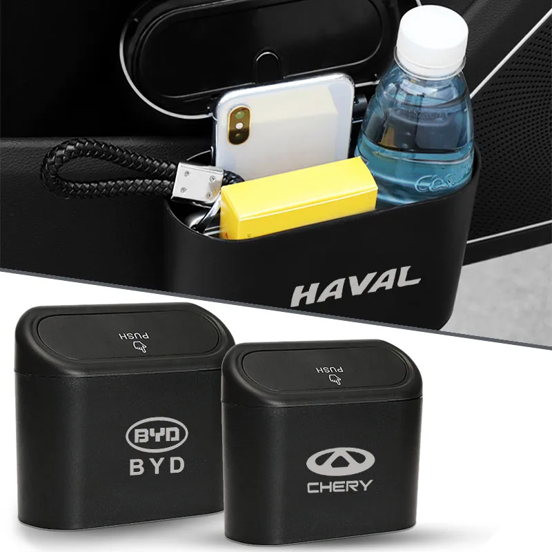 

Car Black Trash Bin Hanging Vehicle Garbage Dust Case Storage Box for Renault Clio 2 4 Megane 2 3 4 Trafic Logan Accessories