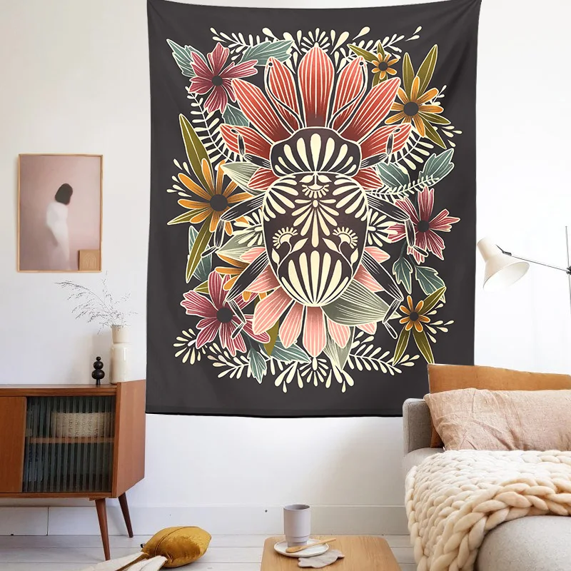 

psychedelic Flower Tapestry hanging fabric background wall covering Carpet Dorm Tapestries Art Home Decoration Accessories
