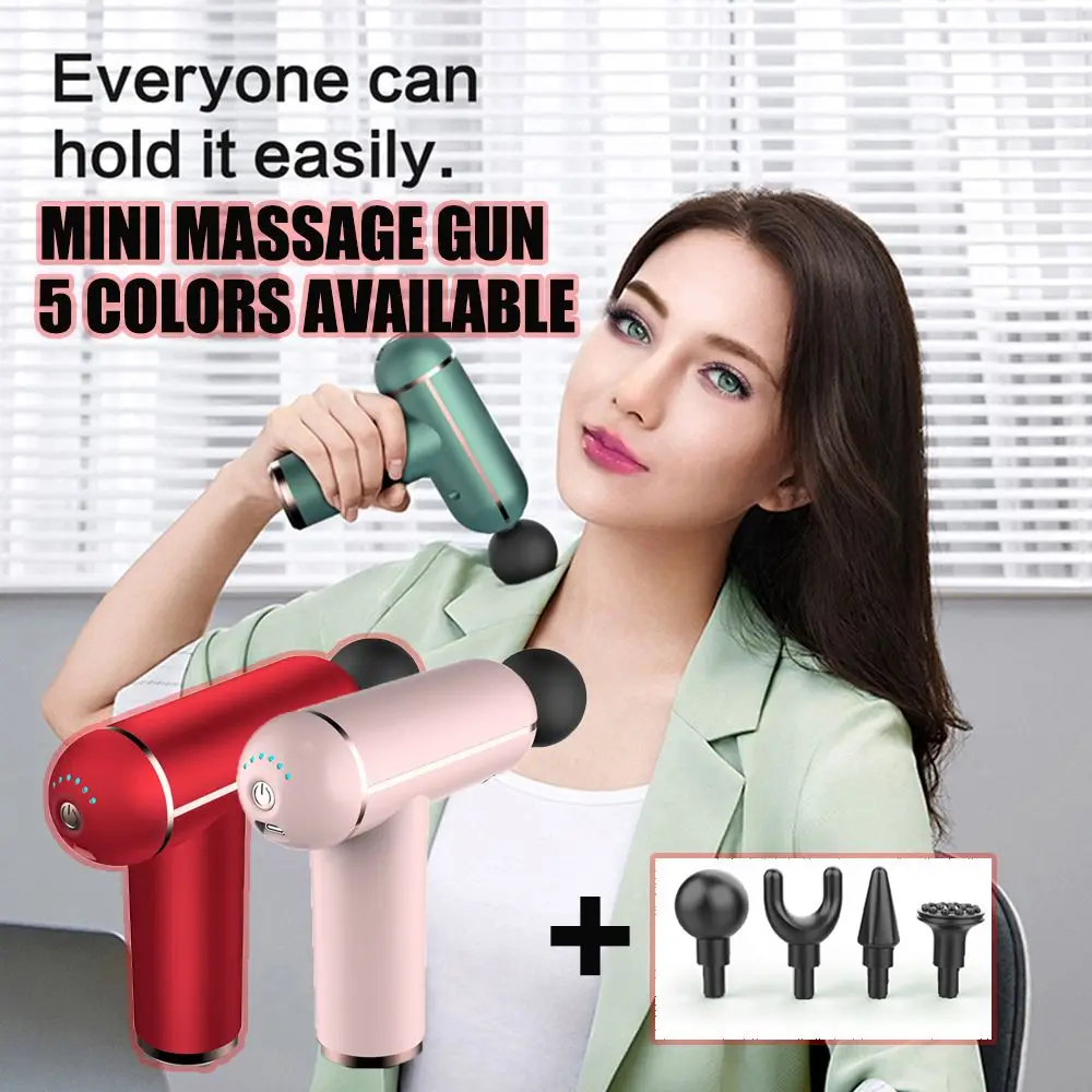 

USB Therapy Relaxing 6 Gear MINI USB Percussion Massage Gun Vibration Deep Tissue Body Muscle Massager