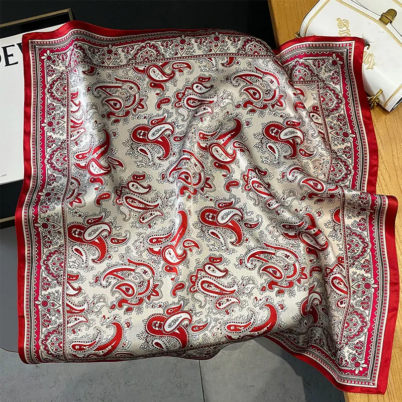 

Luxury 100 % natural silk scarf Women Neck Scarfs Office Foulard Bandana Shawl Scarves Square Wrap High Quality Headband Hijab
