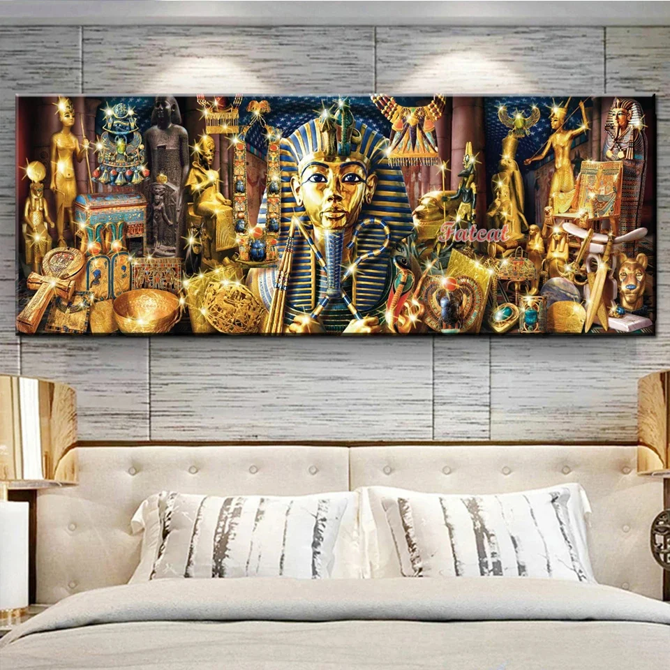 

Large 5D Diamond Painting Treasures of Egypt Cross Stitch Kit Full Diamond Beads Embroidery Rhinestone Pictures Egyptian WE490