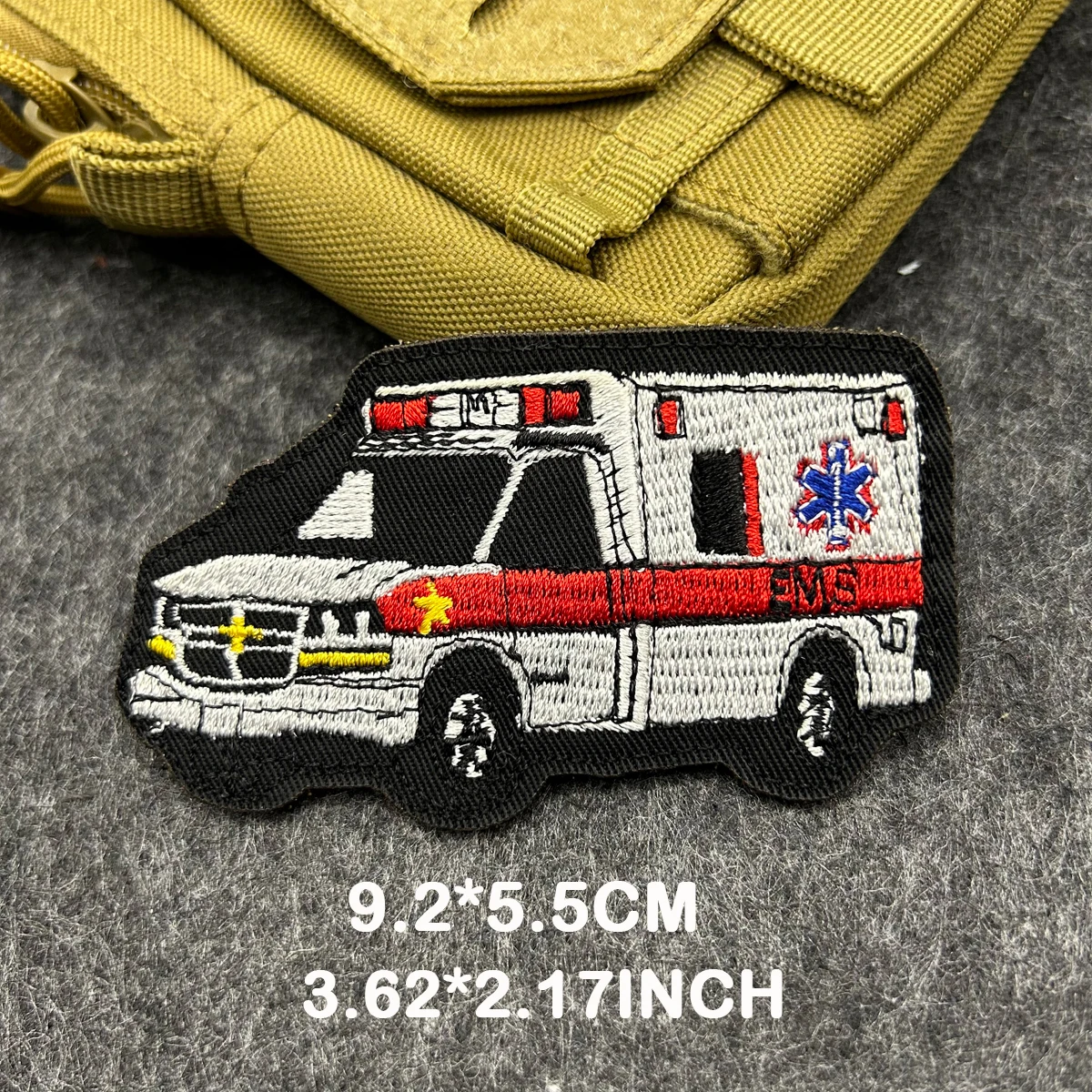 Фото Тактическая нашивка EMS для скорой помощи с вышивкой, на липучке, моральный значок для парамедиков, для самостоятельного использования, для шляпы, рюкзака, куртки №3
