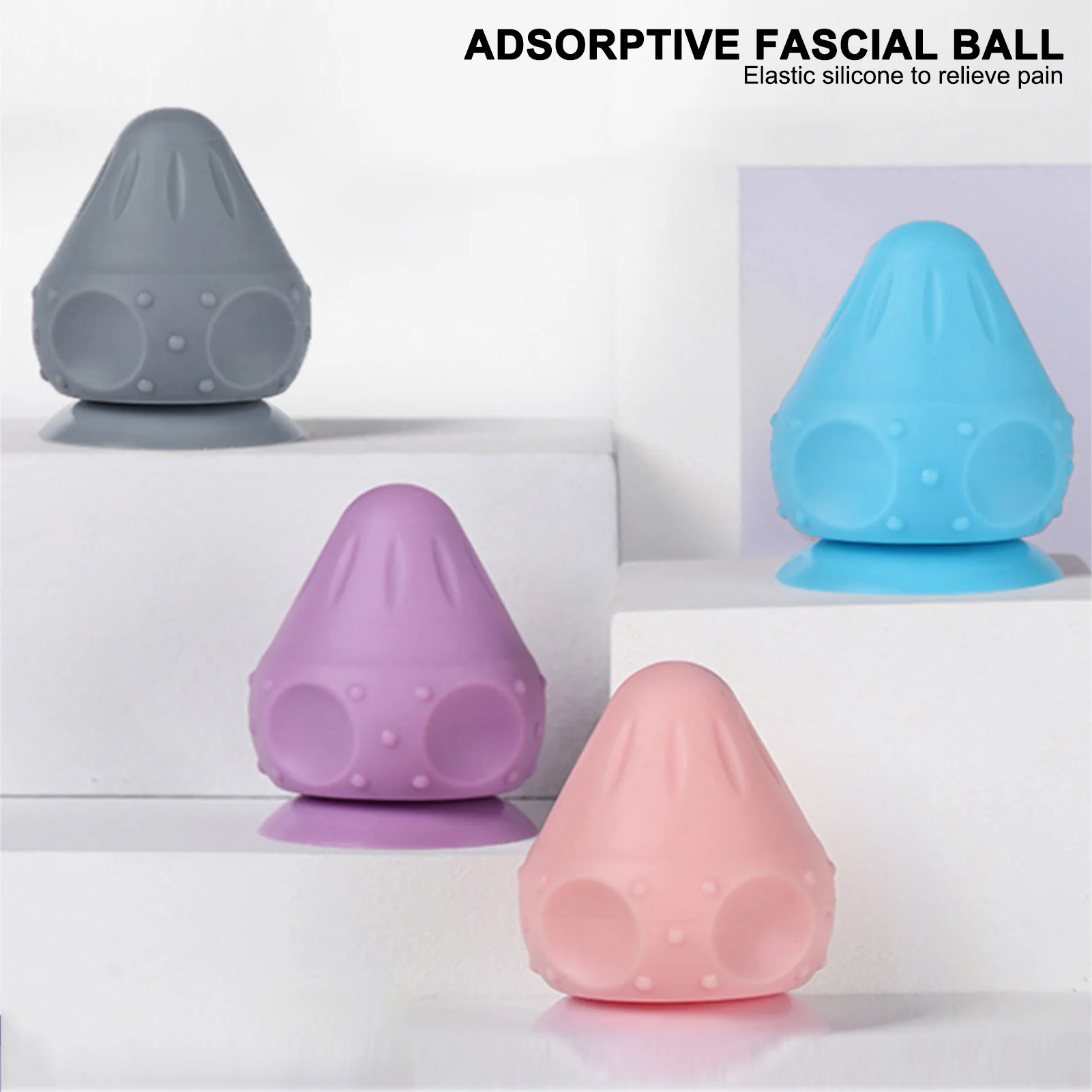 

2022 New Silicon Massage Cone Solid Adsorption Ball Psoas Thoracic Spine Back Scapula Foot Yoga Muscle Release Massage Apparatu