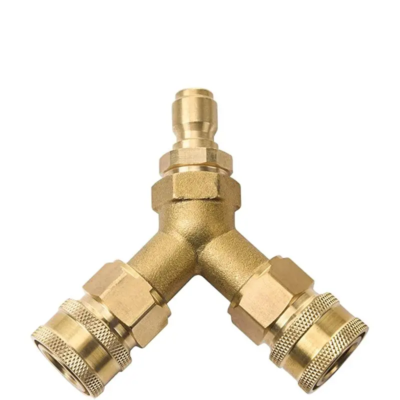 Pressure Washer Tee, Splitter Coupler, Quick Connect Two Gun